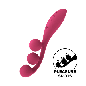 Vibromasseur flexible triple stimulation